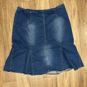 Size 20W Reba brand denim skirt.  Side zipper